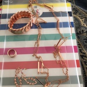 Rose gold jewelry set